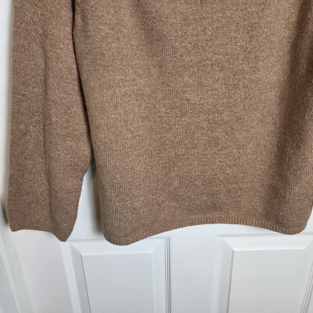 Old Navy Sweater Womans XXL Brown Turtleneck Off Shoulder Boxy Cozy Comfy - Picture 3 of 10
